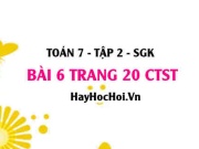 Bài 6 trang 20 Toán 7 Tập 2 Chân trời sáng tạo